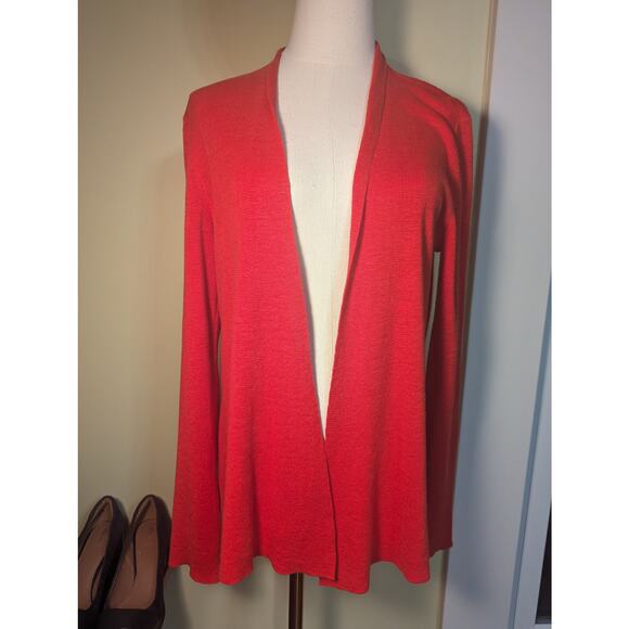 Eileen Fisher Flora Angled Front linen cardigan - Sz M - EUC - Picture 1 of 2